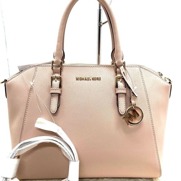 🍀🌷NWT! || Michael Kors CIARA Satchel Handbag Medium Ballet Pink Msrp:$368.00 - Picture 1 of 6